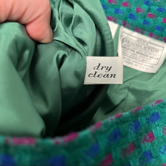 Miss Pendelton Vintage Green Wool Suit Set - Picture 6 of 8